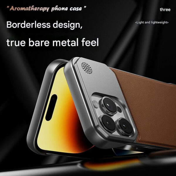 Aluminum Leather Magnetic Phone Case - Image 4