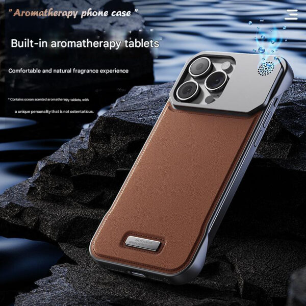 Aluminum Leather Magnetic Phone Case - Image 3