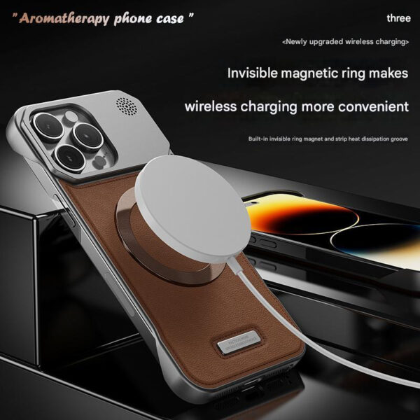 Aluminum Leather Magnetic Phone Case - Image 2