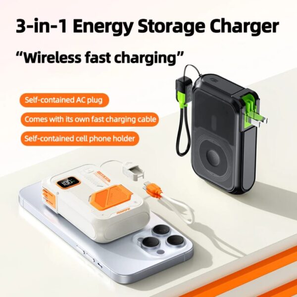3 in 1 Wireless Magnetic Charger Power Bank - Image 4