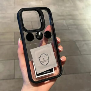 Transparent with camera lenses cover