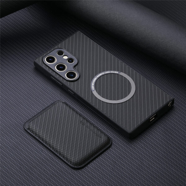 Carbon Fiber  Magnetic Wallet Case - Image 3