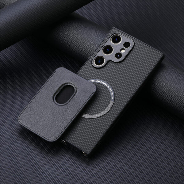 Carbon Fiber  Magnetic Wallet Case - Image 4