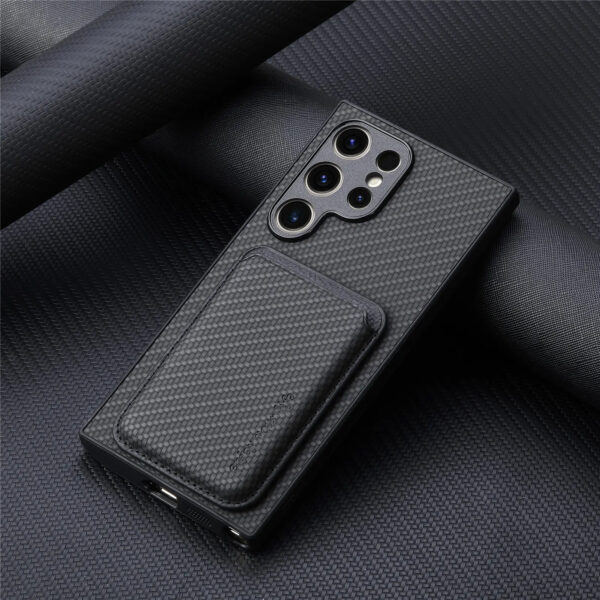 Carbon Fiber  Magnetic Wallet Case