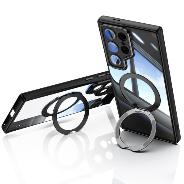 Transparent 360 Ring Rotation Case