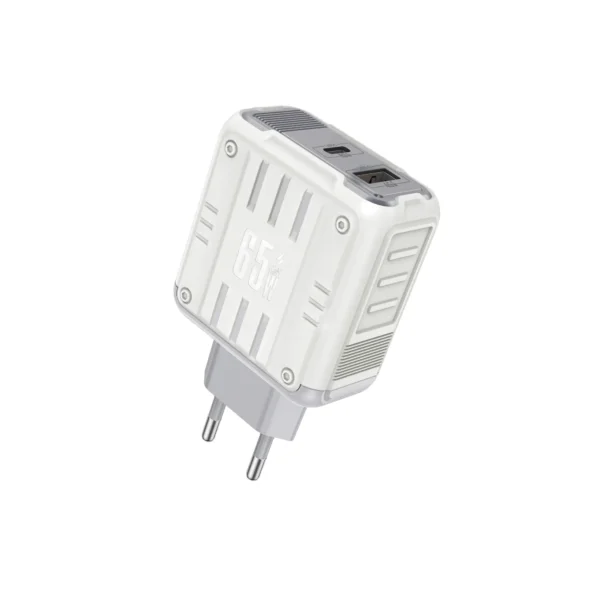 Foneng GaN30 USB A+C 2-Port GaN  Fast Charger - 65W | With Type-C To Type-C Cable - Image 5