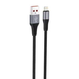 Foneng X112 1M Metal Head Braided Fast Charging Cable - Lightning 2.4A
