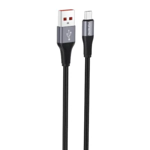 Foneng X112 1M Metal Head Braided Fast Charging Cable - Micro 2.1A