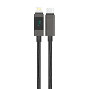 Foneng XS05 1.2M Battery Display Braided Fast Charging Data Cable (PD27W) - Lightning