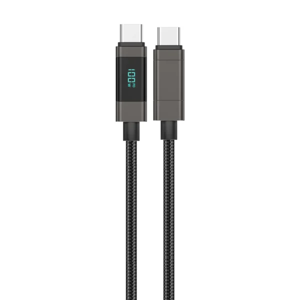 Foneng XS05 1.2M Power Display Braided Fast Charging Data Cable (100W) - Type-C