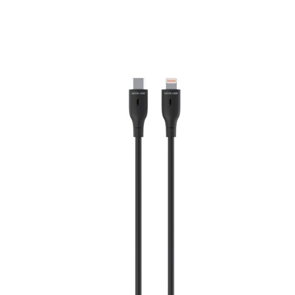 Green Lion USB-C To Lightning PVC Cable - 18W - Black