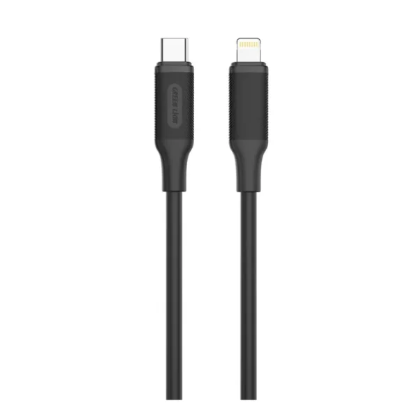 Green Lion 40W Dual PD Wall Charger With USB-C To Lightening Cable 1m EU - Black - Image 2