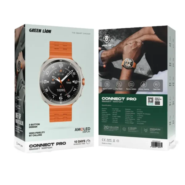 Green Lion Connect Pro Smart Watch - Orange - Image 4