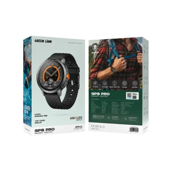 Green Lion GPS Pro Smart Watch - Black - Image 2