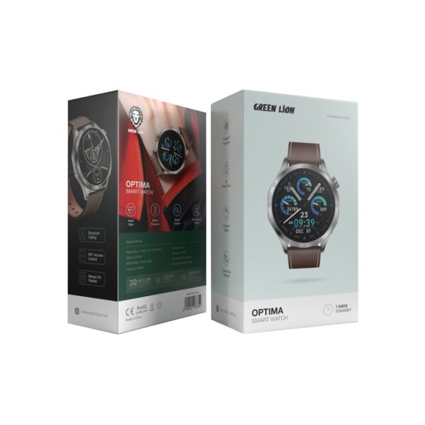 Green Lion Optima Smart Watch - Silver - Image 3