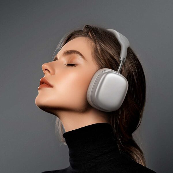 hoco W52 Wireless Headphone (BT v5.4) Supports AUX Mode - Black, Sliver, White - Image 2