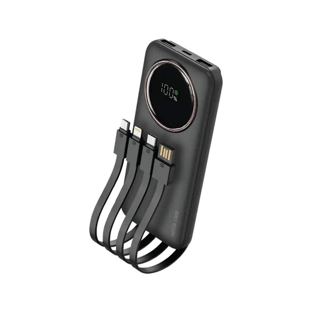 Green Lion Power Pulse 10000mAh Power Bank - Black