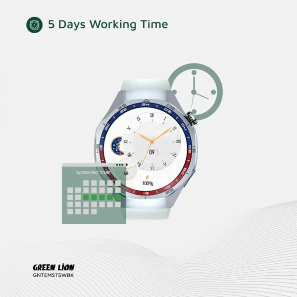 Green Lion Tech Master Smart Watch - AMOLED - Silver - Image 9