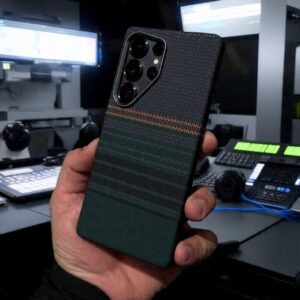 Textured Green Finish Carbon Case