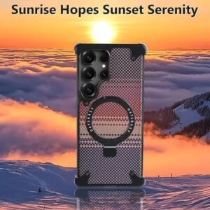 Sunrise Carbon Fiber Metal Frame Case