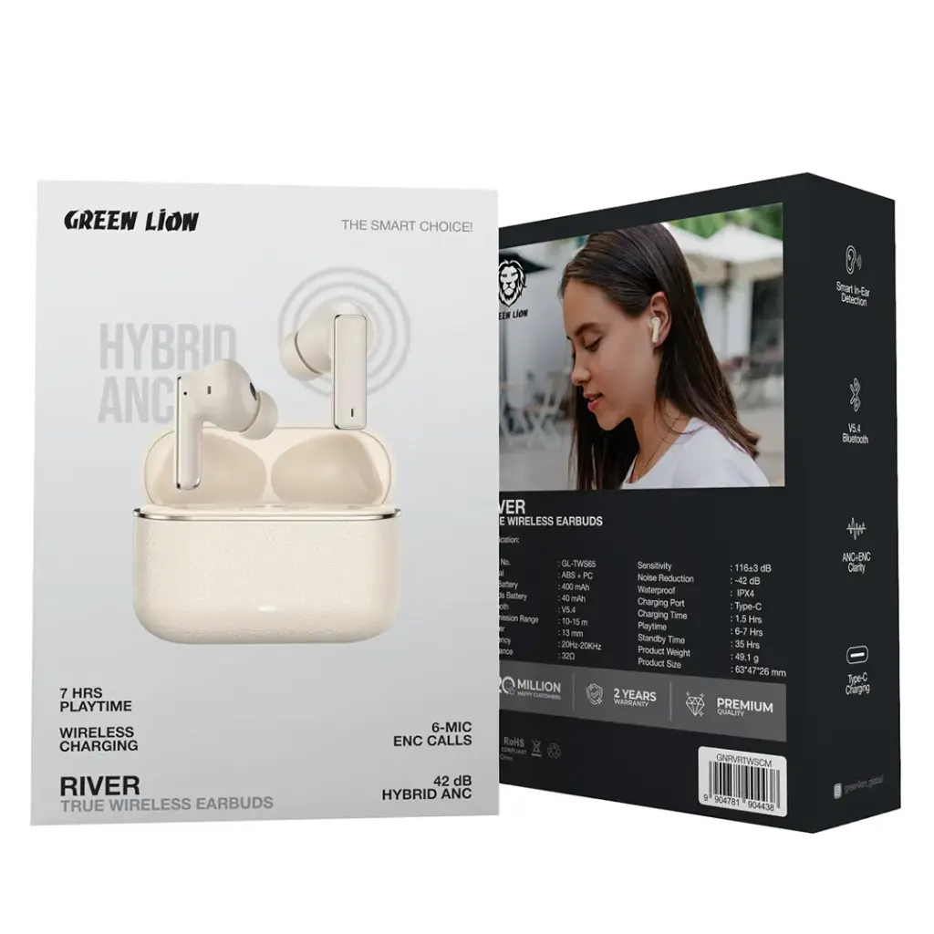 Green Lion River True Wireless Earbuds | Black - Silver - Gold - Image 8