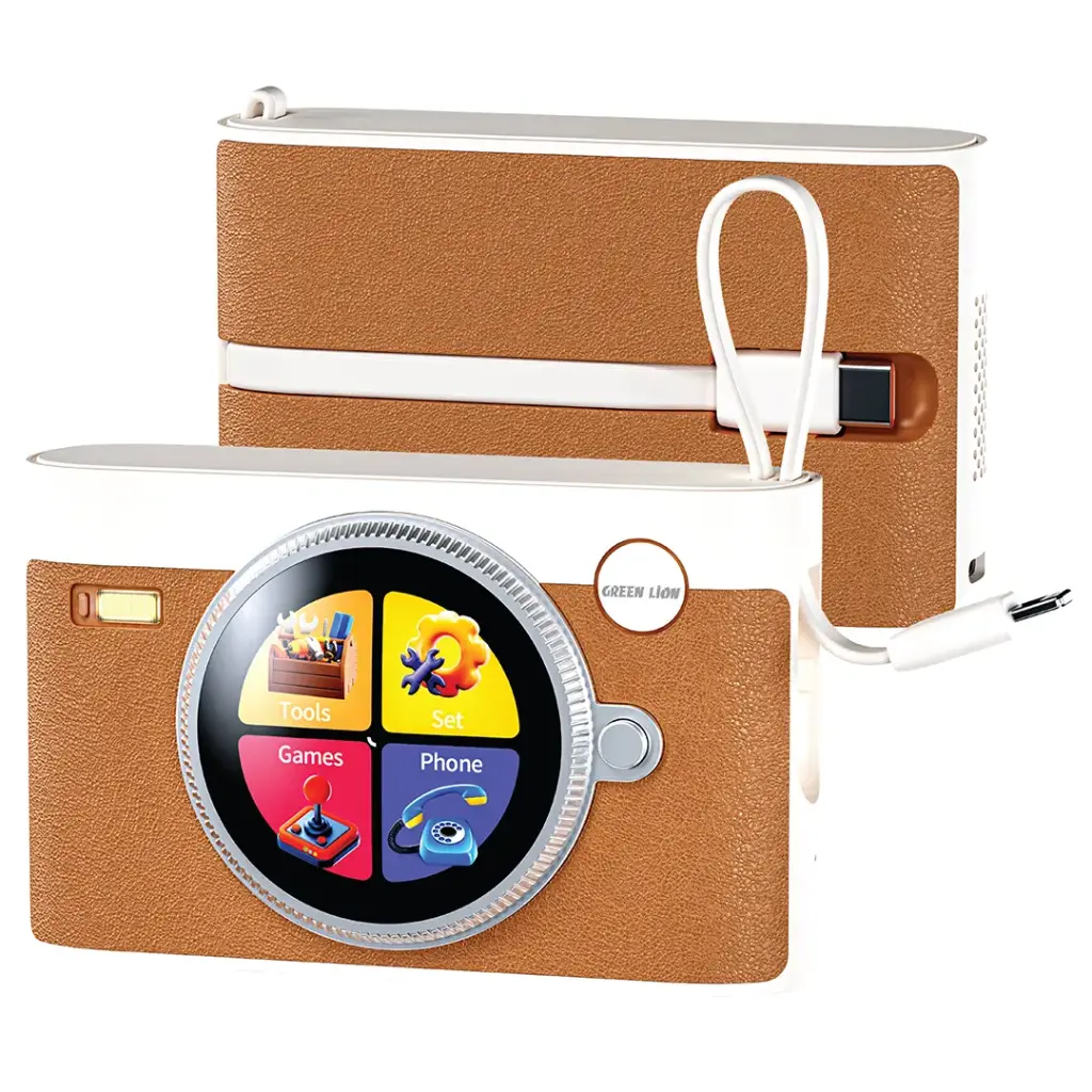 Green Lion All-in-One 10000mAh Power Bank - Brown