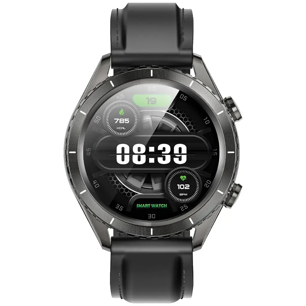 Green Lion Galvin Smart Watch with 1.43" AMOLED Display | Black - Silver Blue