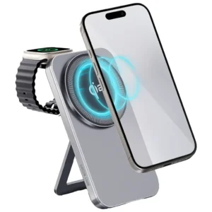 Green Lion Magstand Duo Wireless Charger with Kickstand 15W - Gray
