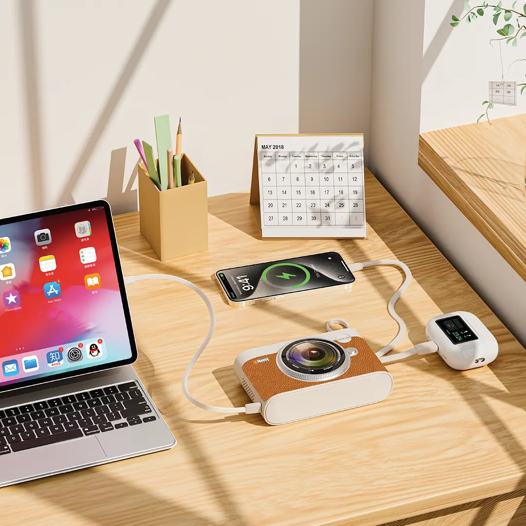 Green Lion All-in-One 10000mAh Power Bank - Brown - Image 2