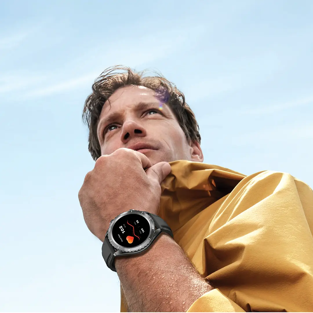 Green Lion Galvin Smart Watch with 1.43" AMOLED Display | Black - Silver Blue - Image 3